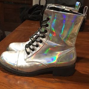 Holographic Combat Boots